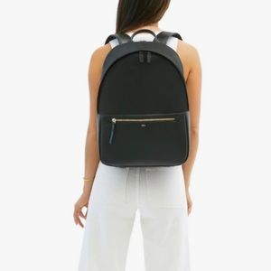 ISM The Backpack Black Leather Travel Bag Commuter Laptop Bag Comfort